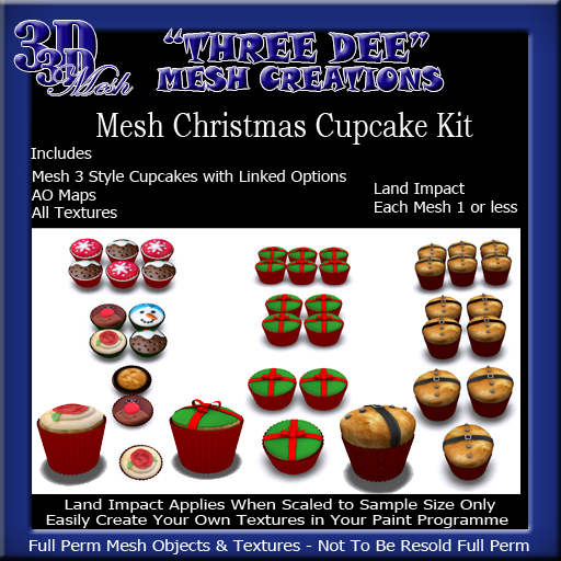 ad for Mesh Christmas Cupcake Kit